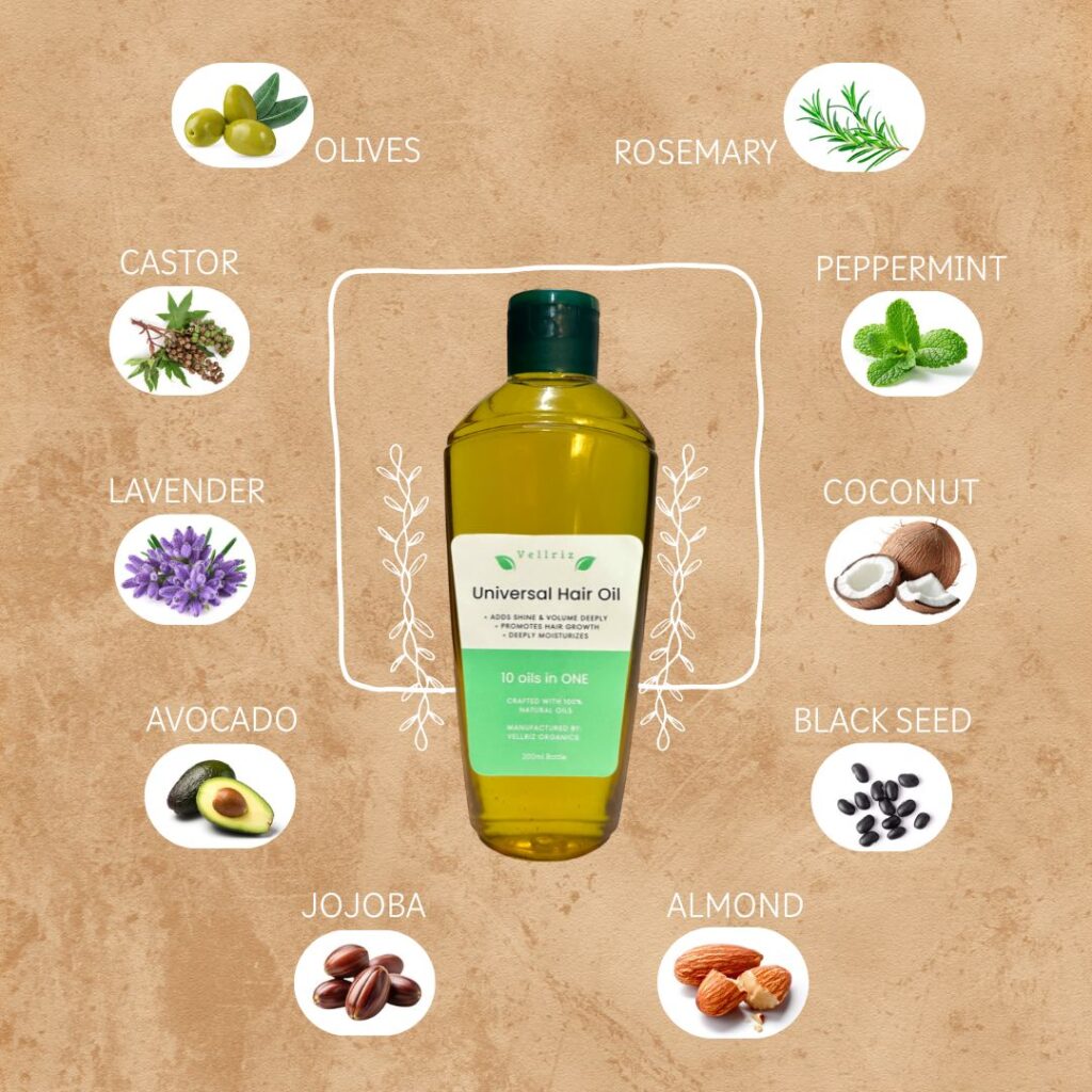 Universal Hair Oil Ingredients